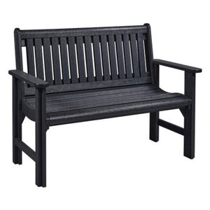 Banc de jardin noir plastique recyclé