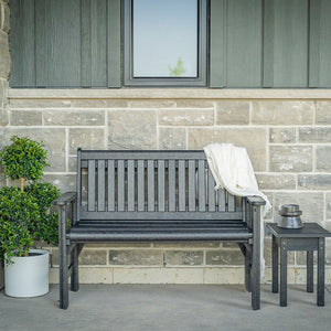 Banc de jardin noir plastique recyclé
