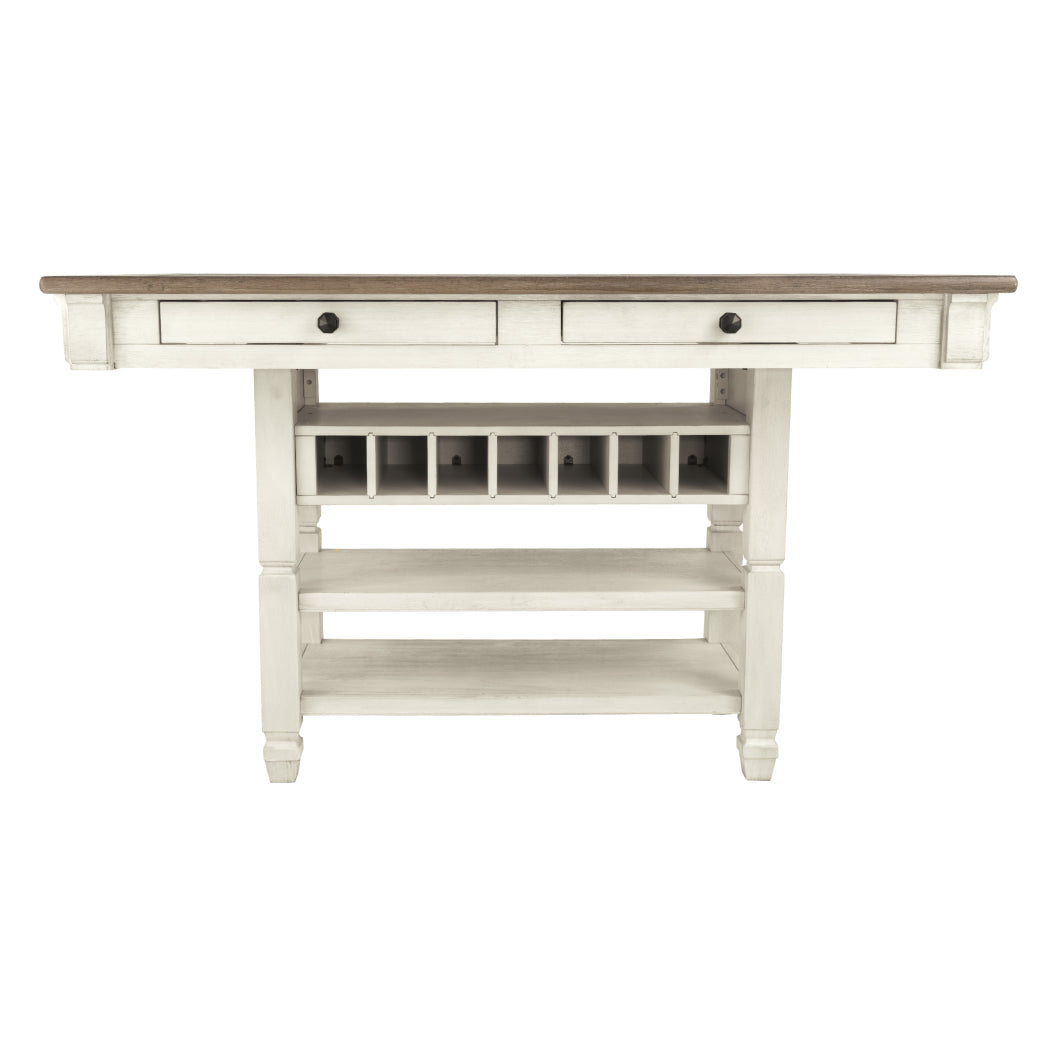 Table de salle à manger en bois blanche avec tiroir  - Bolanburg