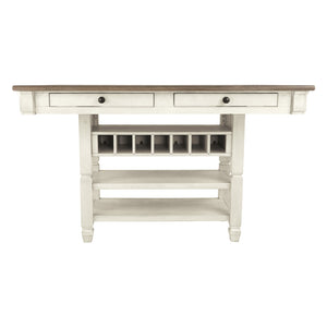 Table de salle à manger en bois blanche avec tiroir  - Bolanburg