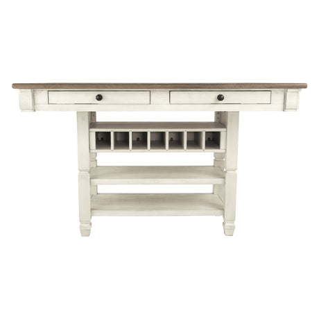 Table de salle à manger en bois blanche avec tiroir  - Bolanburg