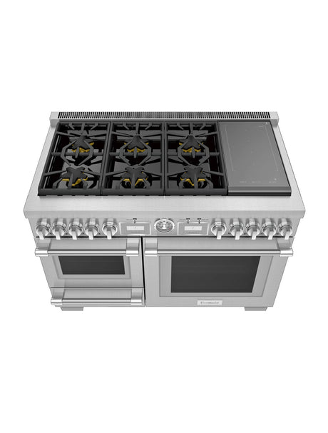 Cuisinière biénergie autoportante 48 po. Inox