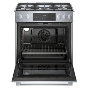 Cuisinière au gaz encastrable 30 po, 4,8 pi³ Inox