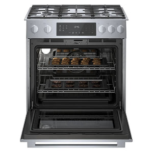 Cuisinière au gaz encastrable 30 po, 4,8 pi³ Inox