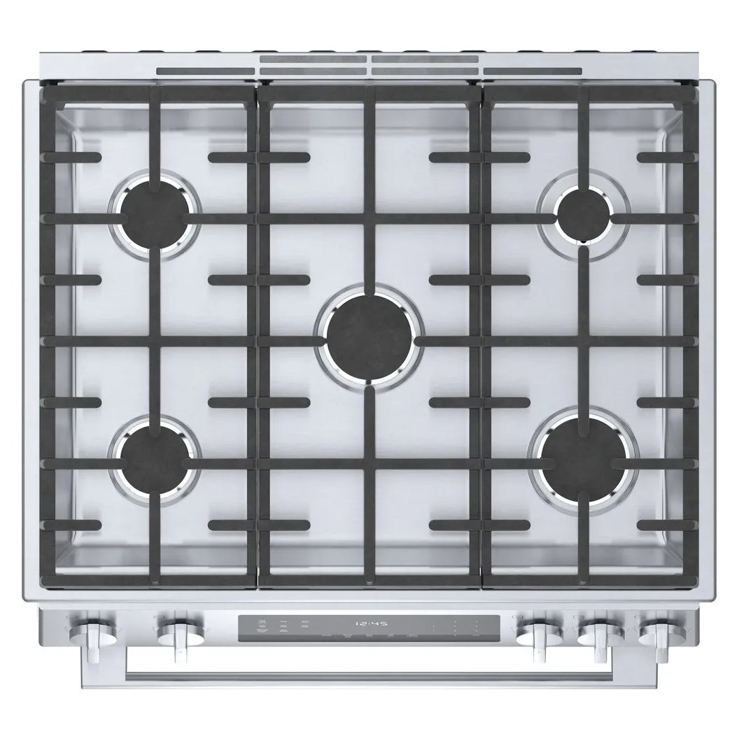 Cuisinière au gaz encastrable 30 po, 4,8 pi³ Inox