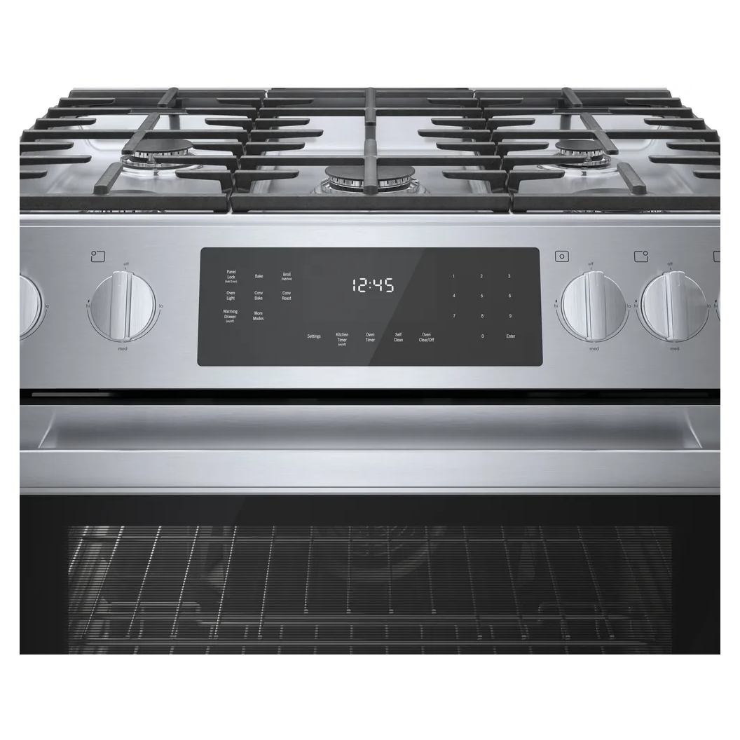 Cuisinière au gaz encastrable 30 po, 4,8 pi³ Inox