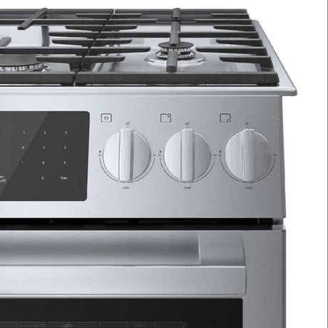 Cuisinière au gaz encastrable 30 po, 4,8 pi³ Inox avec Convection, Mode Pizza et Tiroir-réchaud - Série 800