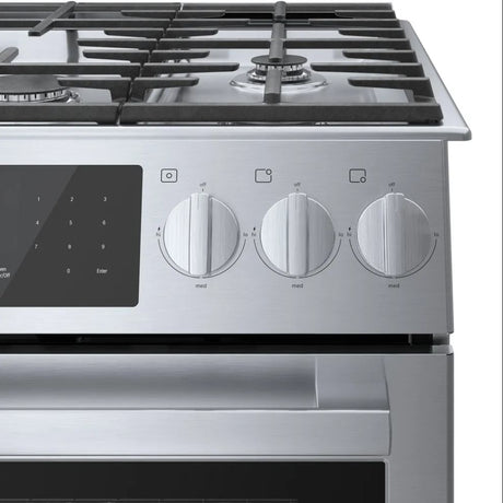 Cuisinière au gaz encastrable 30 po, 4,8 pi³ Inox avec Convection et Tiroir-réchaud - Série Benchmark