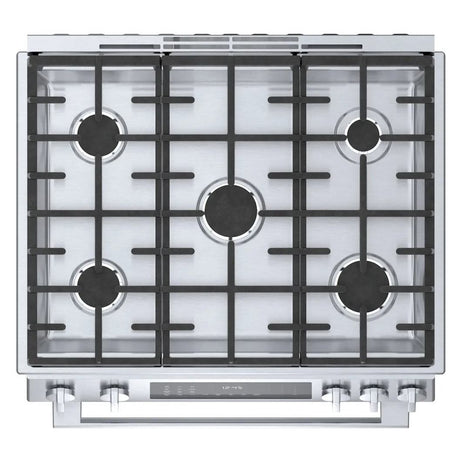Cuisinière biénergie encastrable 30 po, 4,6 pi³ - Série 800 avec 5 brûleurs