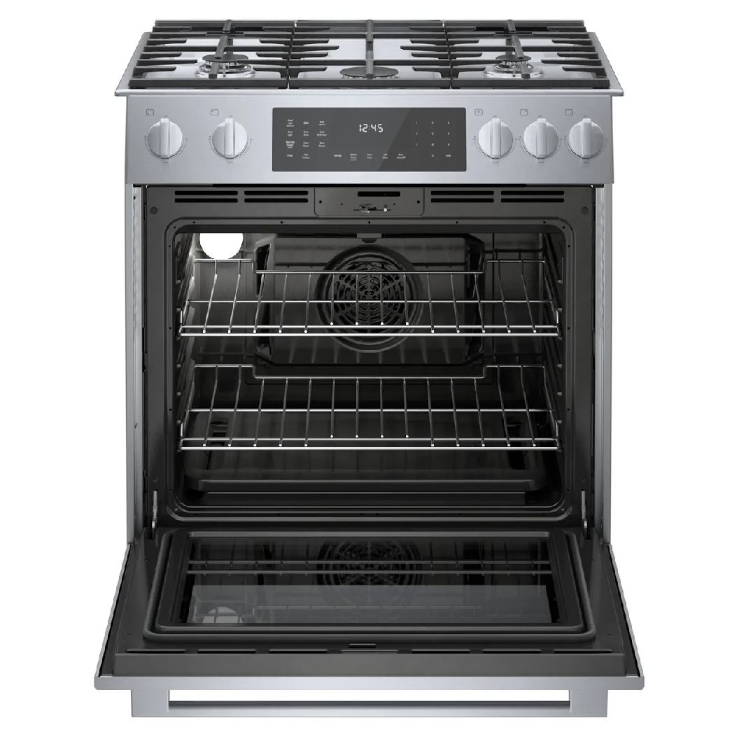 Cuisinière biénergie encastrable 30 po, 4,6 pi³ - Série 800 avec 5 brûleurs