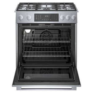 Cuisinière biénergie encastrable 30 po, 4,6 pi³ - Série 800 avec 5 brûleurs