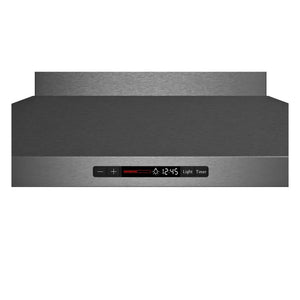 Hotte murale 36 po Inox noir Série 800