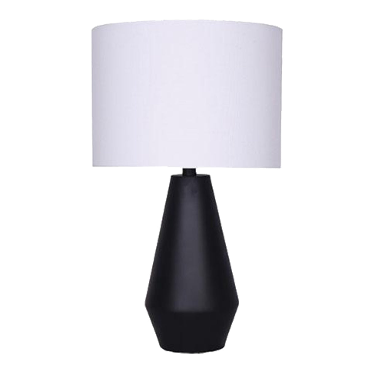 Lampe de table en métal noir mat 25 po. Simone