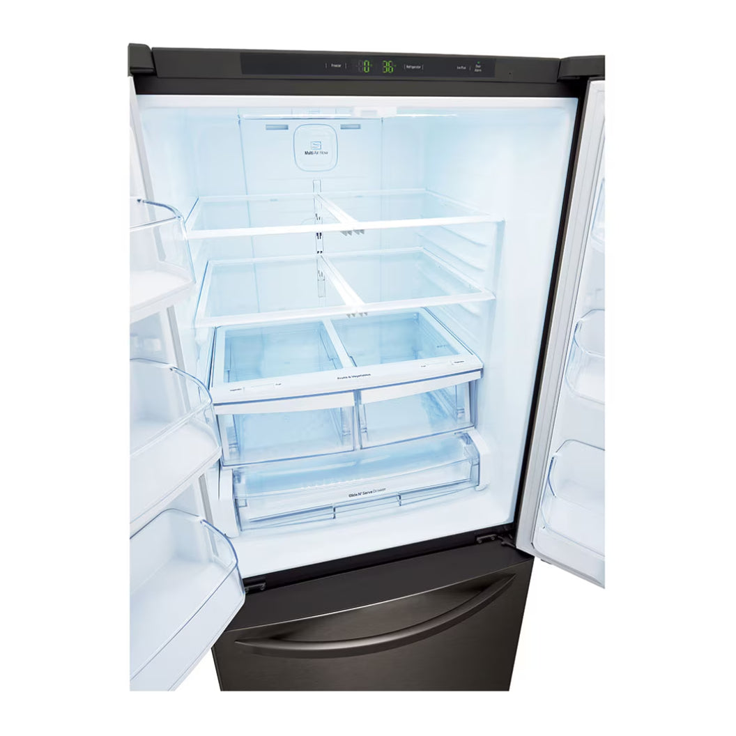 Réfrigérateur porte française 30 po 3 portes 21,8 pi³ Inox noir Smart Cooling Plus™