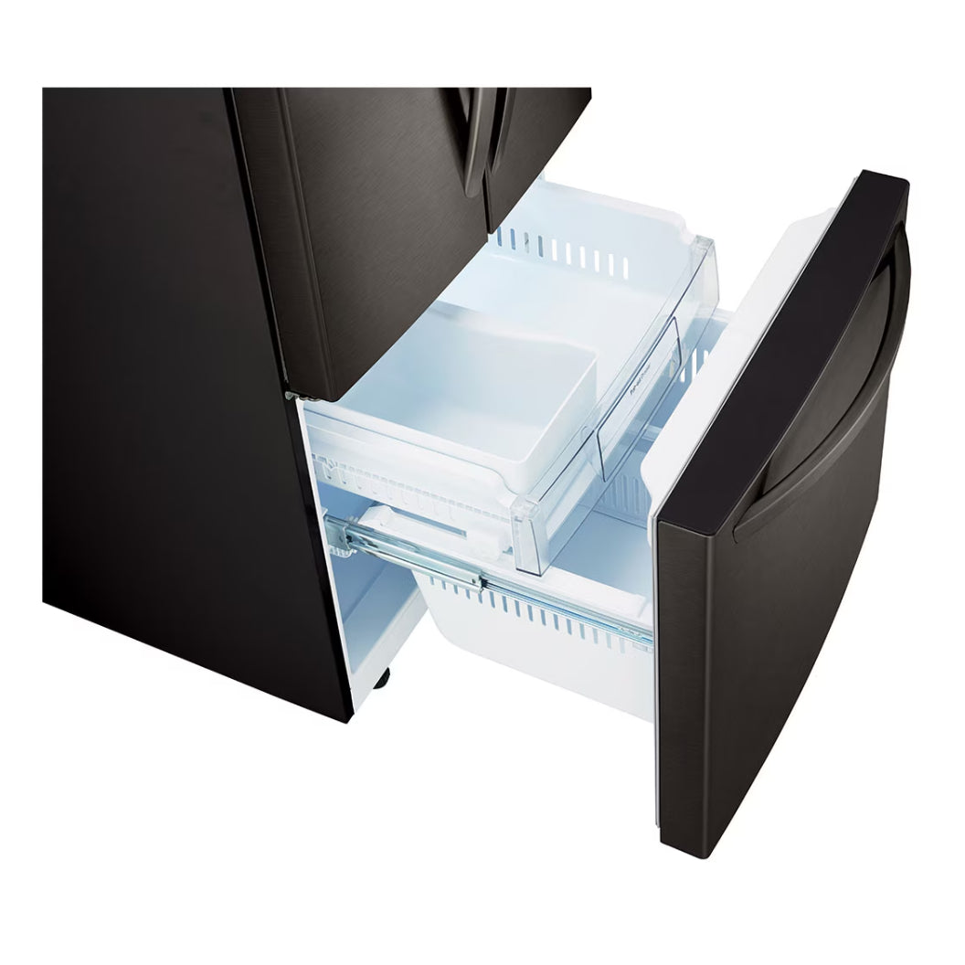 Réfrigérateur porte française 30 po 3 portes 21,8 pi³ Inox noir Smart Cooling Plus™