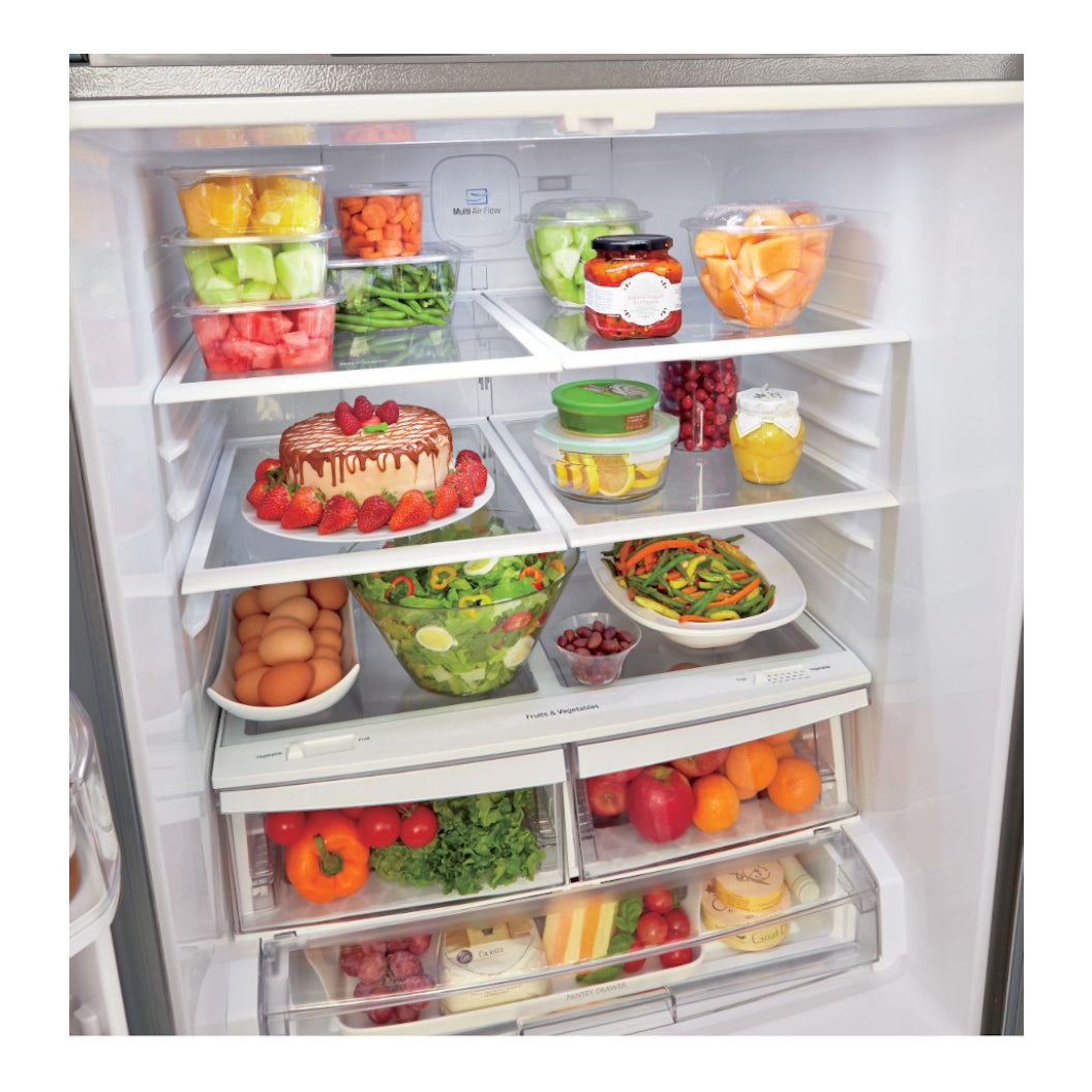 Réfrigérateur porte française 30 po 3 portes 21,8 pi³ Inox Smart Cooling Plus™