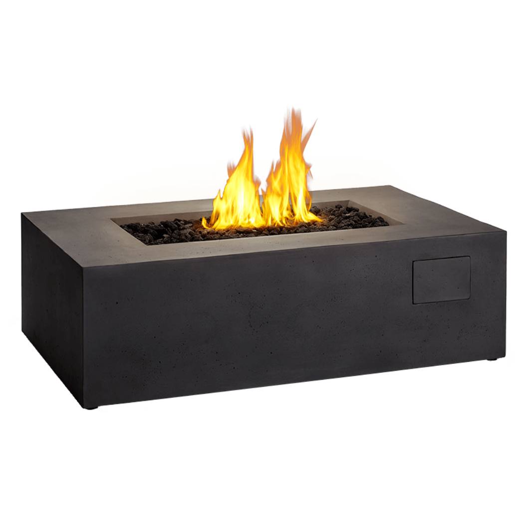 Table d'extérieure avec foyé en aluminium grise foncée - Patioflame Uptown