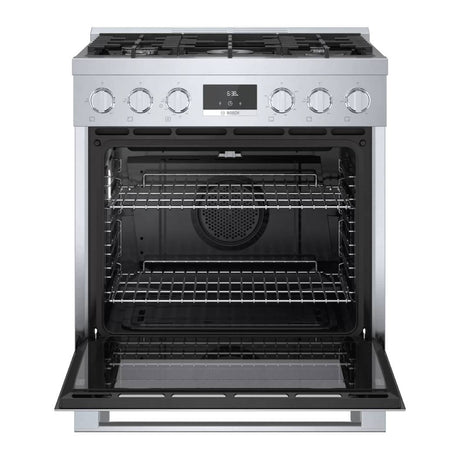 Cuisinière au gaz 30 po, 3,6 pi³ Inox avec Brûleurs scellés et QuietClose® - Série 800