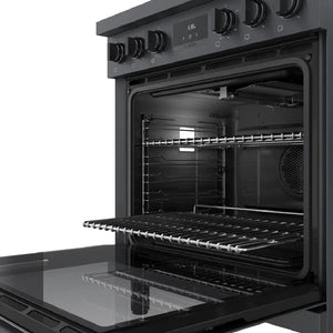 Cuisinière au gaz 30 po, 3,7 pi³ Inox noir - Série 800 avec 5 brûleurs