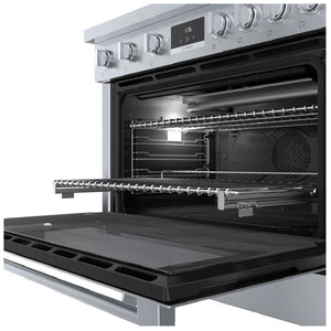 Cuisinière au gaz 36 po, 3,4 pi³ Inox - Série 800 avec 6 brûleurs