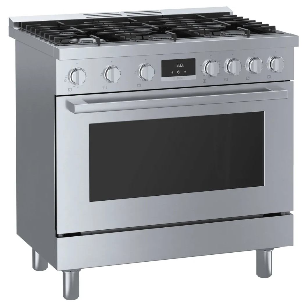 Cuisinière au gaz 36 po, 3,4 pi³ Inox - Série 800 avec 6 brûleurs