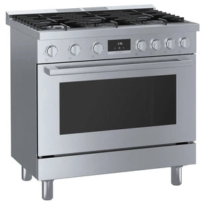 Cuisinière au gaz 36 po, 3,4 pi³ Inox - Série 800 avec 6 brûleurs