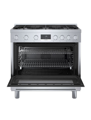 Cuisinière au gaz autoportante 36 po. 3,4 pi³ Inox