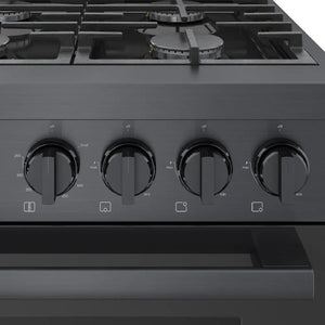 Cuisinière au gaz 36 po, 3,4 pi³ Inox Noir - Série 800 avec 6 brûleurs