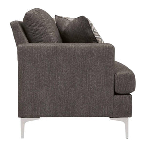 Causeuse en tissu brun avec coussins - Arcola