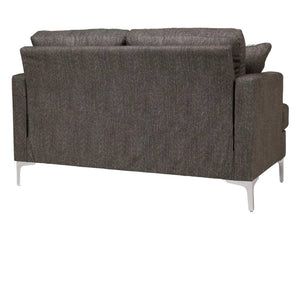Causeuse en tissu brun avec coussins - Arcola