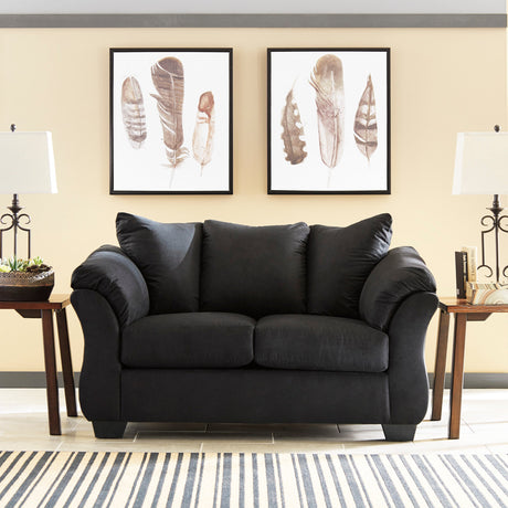 Causeuse en tissu noir - Darcy