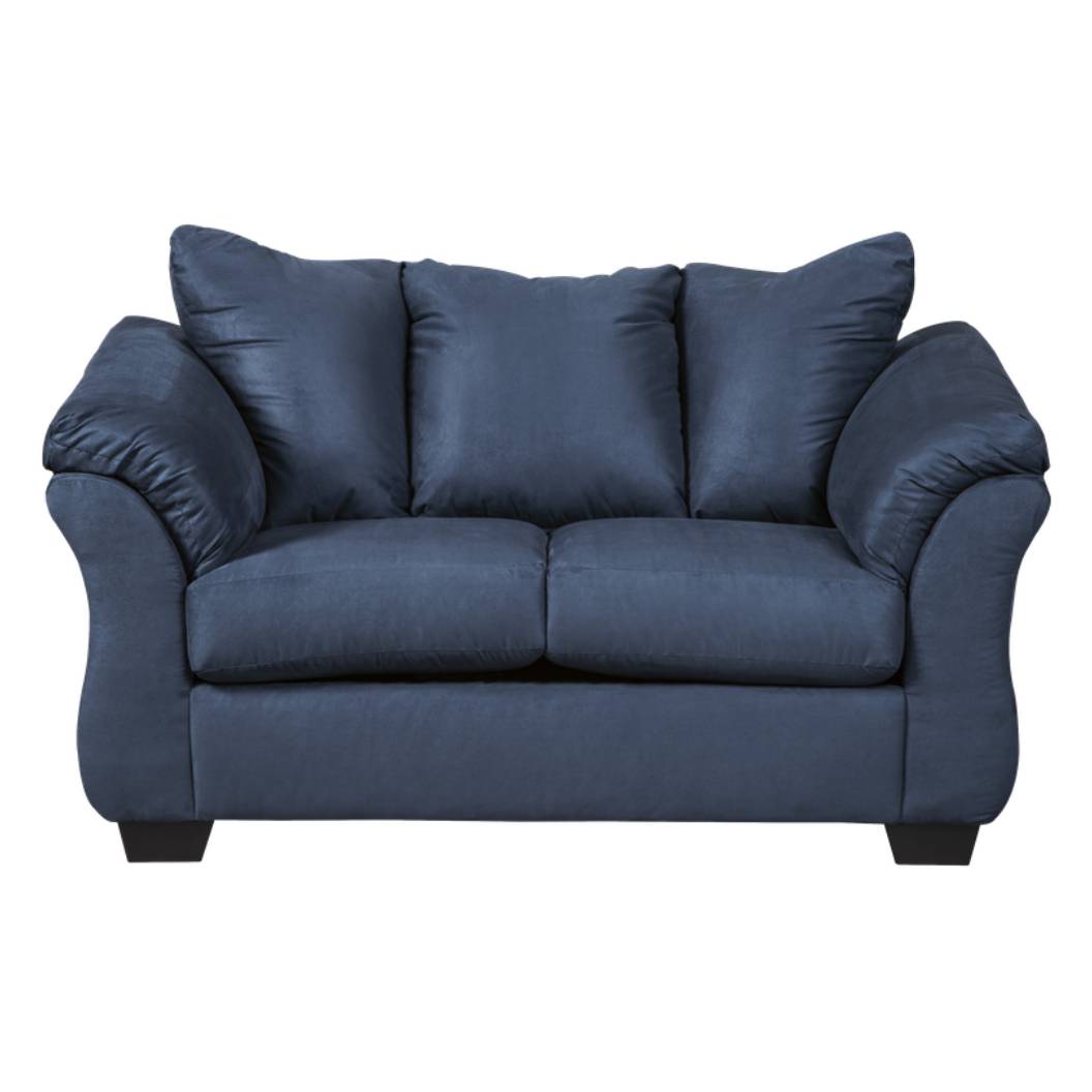 Causeuse en tissu bleu marine - Darcy