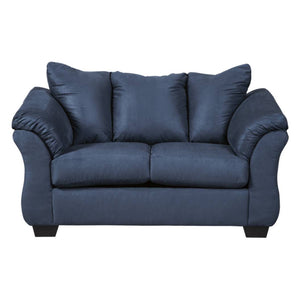 Causeuse en tissu bleu marine - Darcy