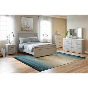 Commode à 4 tiroirs en marbre blanc et bois gris
