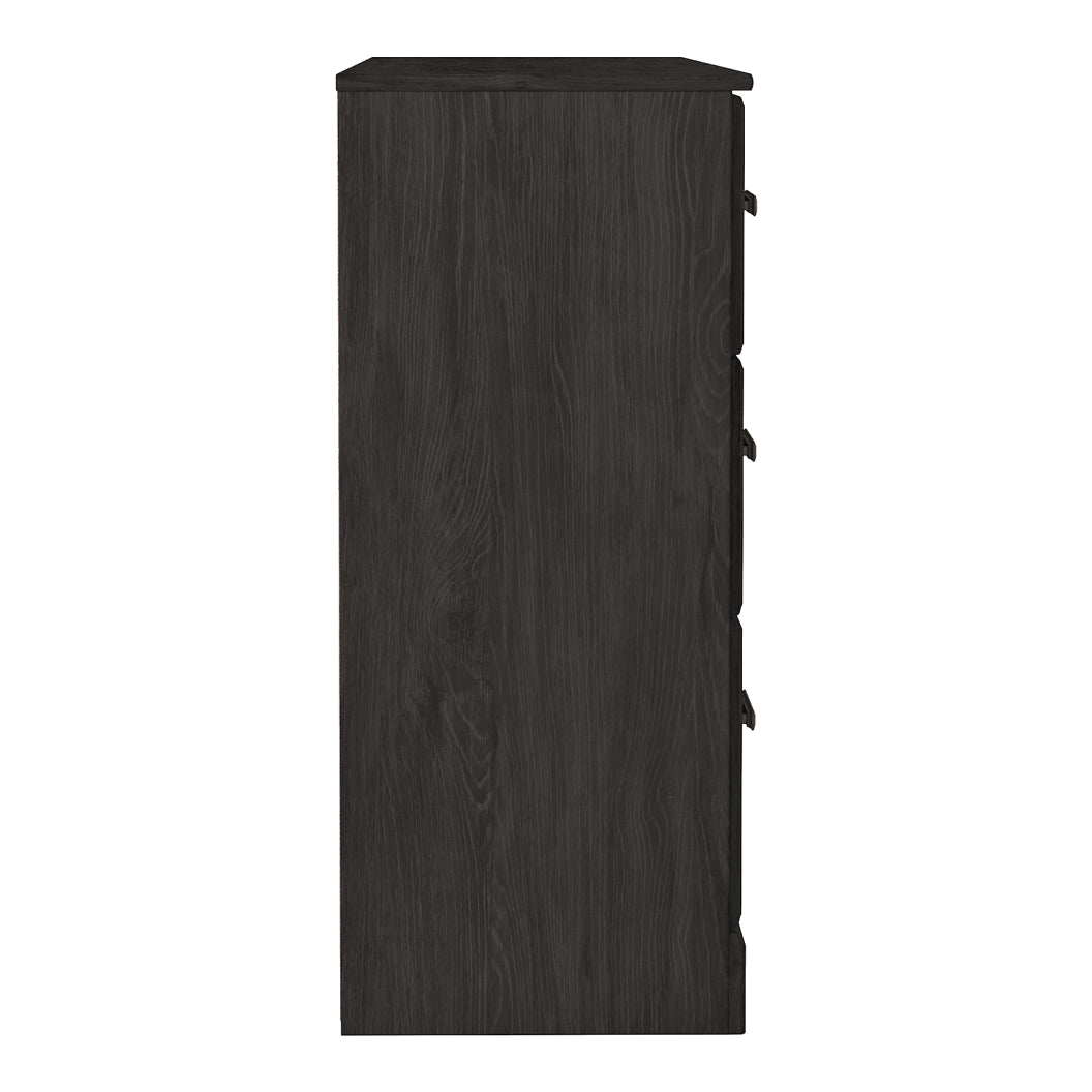 Bureau à 6 tiroirs en bois et placage noir - Belachime