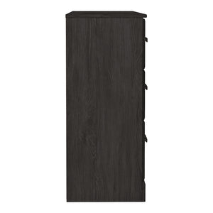 Bureau à 6 tiroirs en bois et placage noir - Belachime