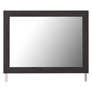 Miroir de bureau en bois/placage noir - Belachime