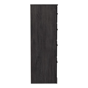 Commode à 4 tiroirs en bois et placage noir