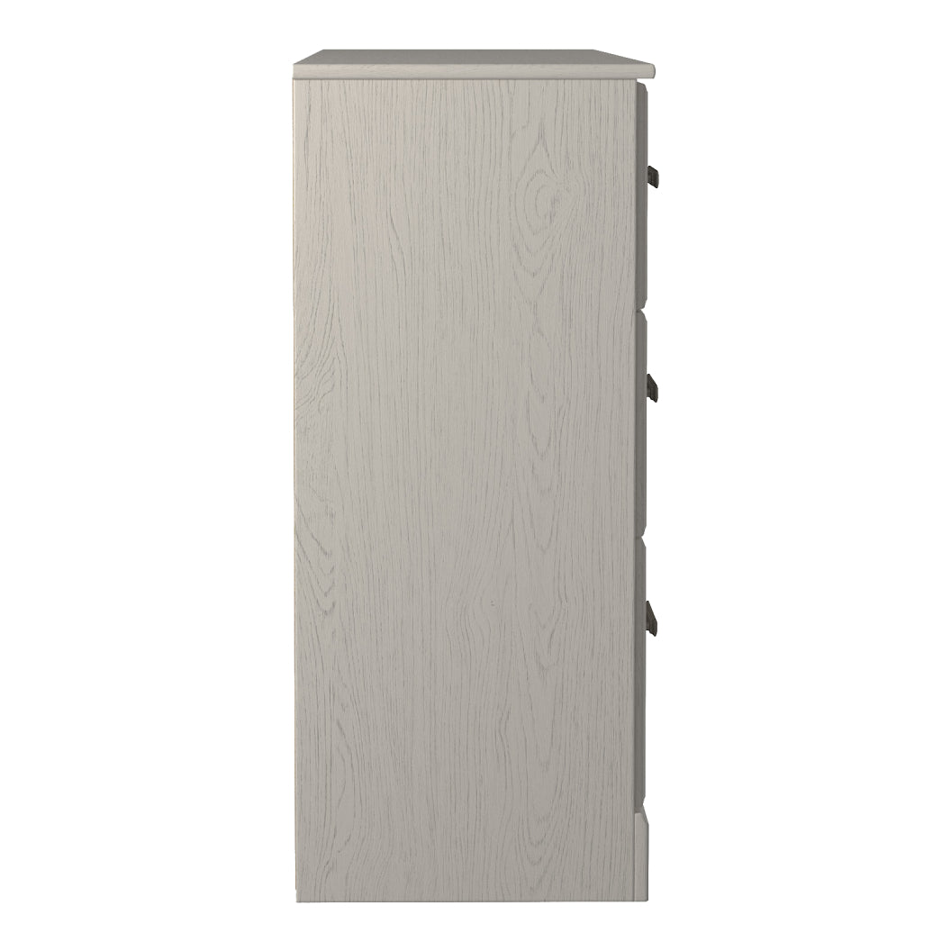 Bureau à 6 tiroirs en bois et placage blanc - Stelsie