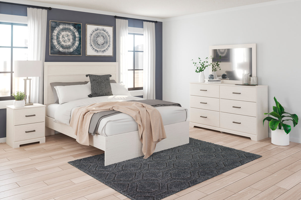 Bureau à 6 tiroirs en bois et placage blanc - Stelsie