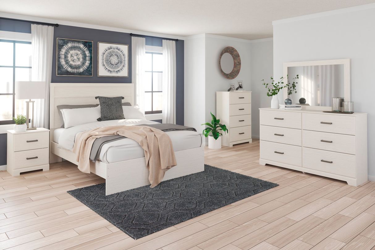 Commode à 4 tiroirs en bois et placage blanc