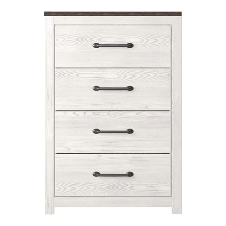 Commode à 4 tiroirs en bois bicolore - Gerridan