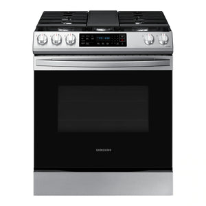 Cuisinière au gaz encastrable 30 po, 6,0 pi³ Inox avec Autonettoyage et Wi-Fi