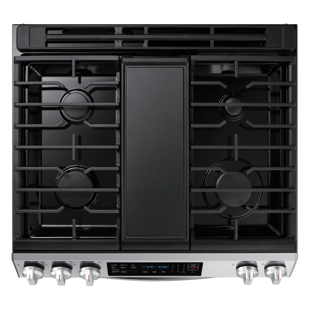 Cuisinière au gaz encastrable 30 po, 6,0 pi³ Inox avec Autonettoyage et Wi-Fi