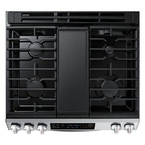 Cuisinière au gaz encastrable 30 po, 6,0 pi³ Inox avec Autonettoyage et Wi-Fi