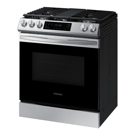 Cuisinière au gaz encastrable 30 po, 6,0 pi³ Inox avec Convection, Wi-Fi et plaque de cuisson intégrée