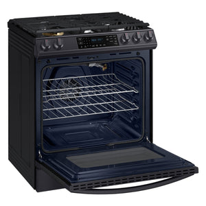 Cuisinière à convection au gaz encastrable 30 po 6,0 pi³ Inox noir