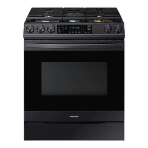 Cuisinière à convection au gaz encastrable 30 po 6,0 pi³ Inox noir