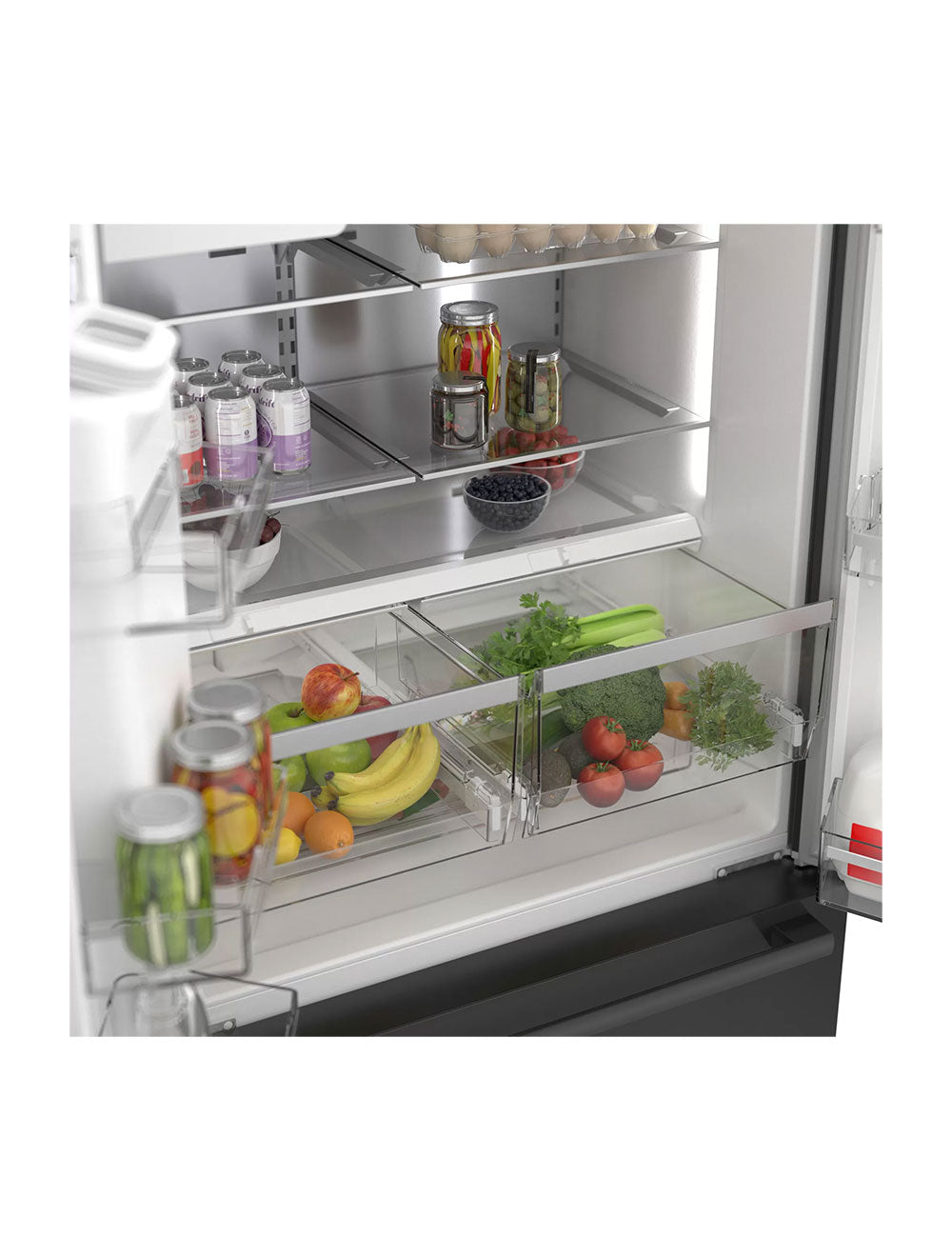 REFRIGERATEUR PORTES FRANÇAISES 36PO INOX NOIR