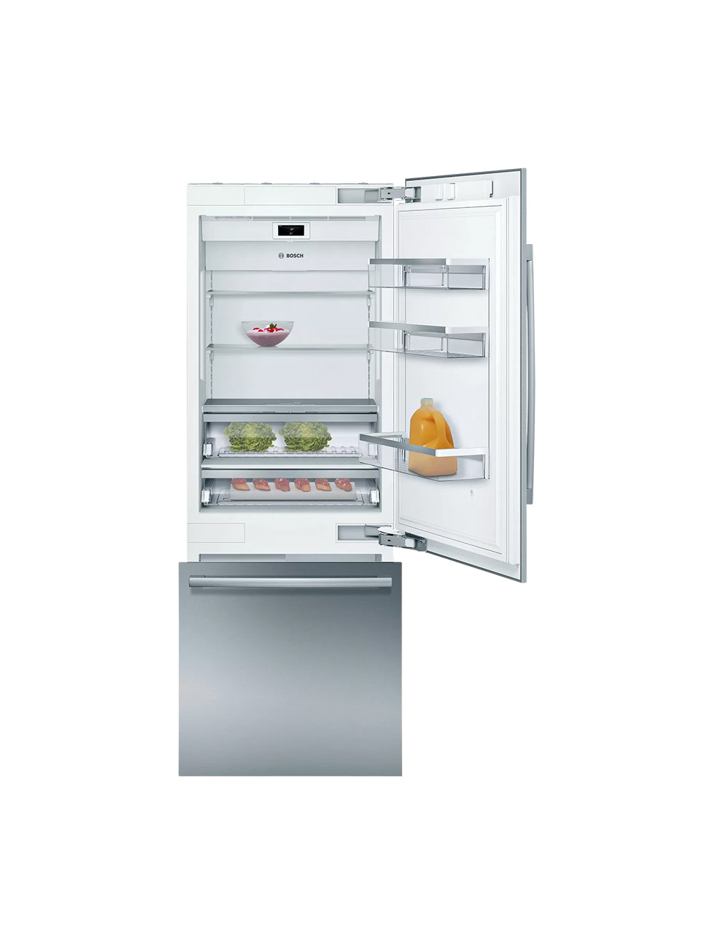 Réfrigérateur encastré 2 portes Inox 30po
